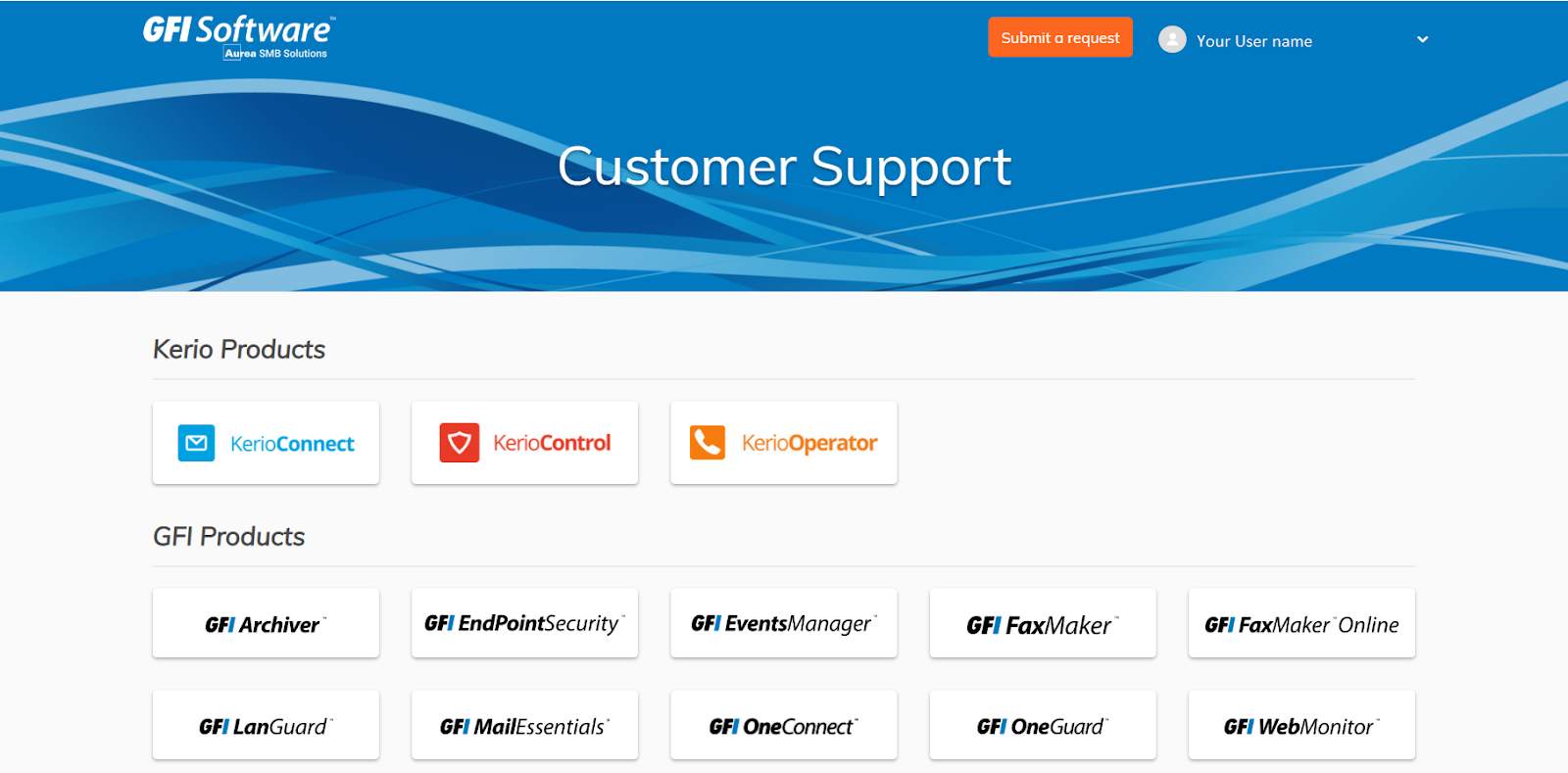 gfi mailessentials submit support request